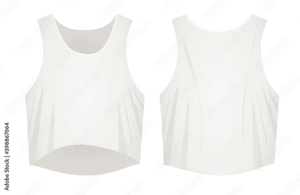 White women crop top. vector illustration White women crop top. vector illustration