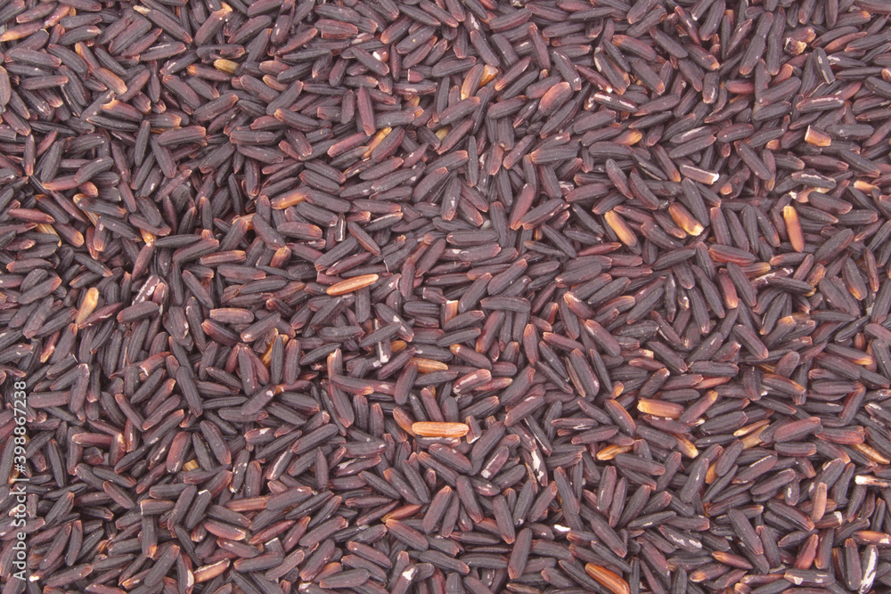 Black rice background or texture Black rice background or texture