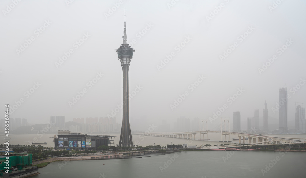 Macau Tower in Fog, Macau