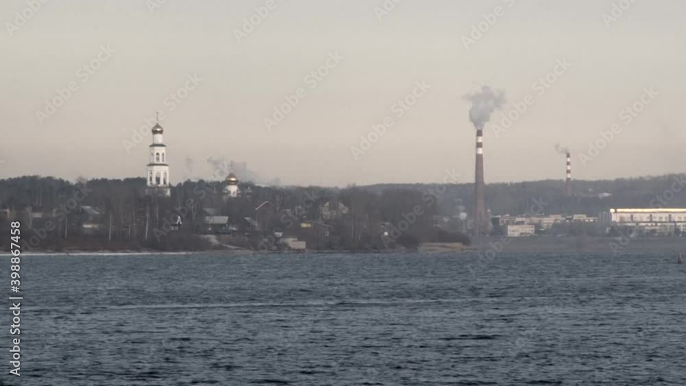 Embankments of the Kama river in the city of Perm. Embankments of the Kama river in the city of Perm.