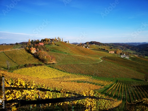 S  dsteirische Weinstra  e im Herbst
