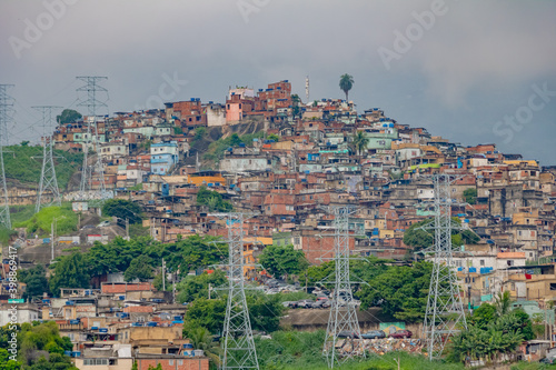 Favelas in Rio de Janeiro im Sommer photo