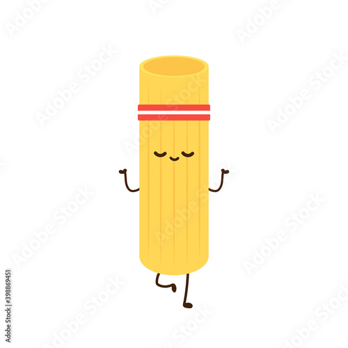 Pasta noodles character design. Pasta noodles on white background. 