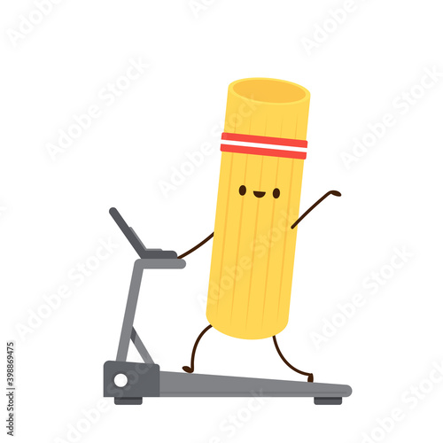 Pasta noodles character design. Pasta noodles on white background. 