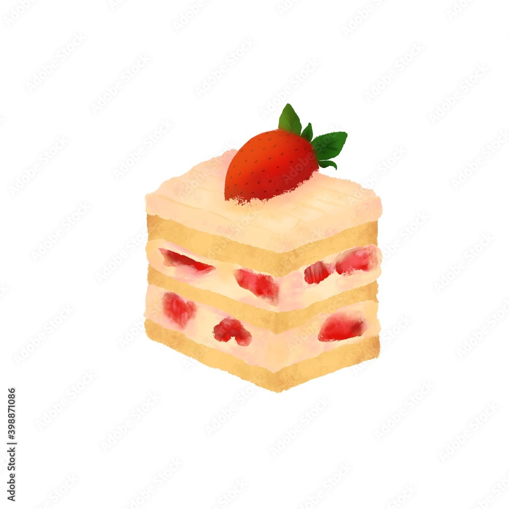 cake with strawberry cake with strawberry