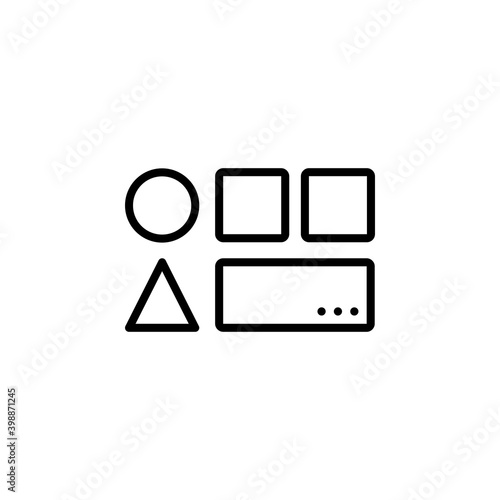 category vector icon line style. Perfect for website, application, commerce, presentation, logo and more. simple, thin and modern outline icon