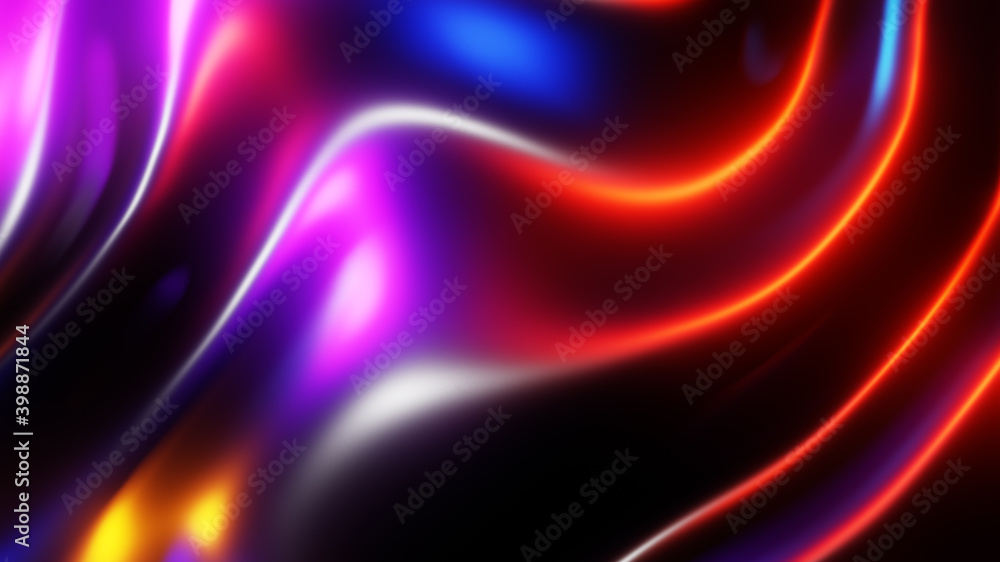 Abstract background, liquid metal waves with neon purple red colors, interesting texture 3D Render illustration. Abstract background, liquid metal waves with neon purple red colors, interesting texture 3D Render illustration.
