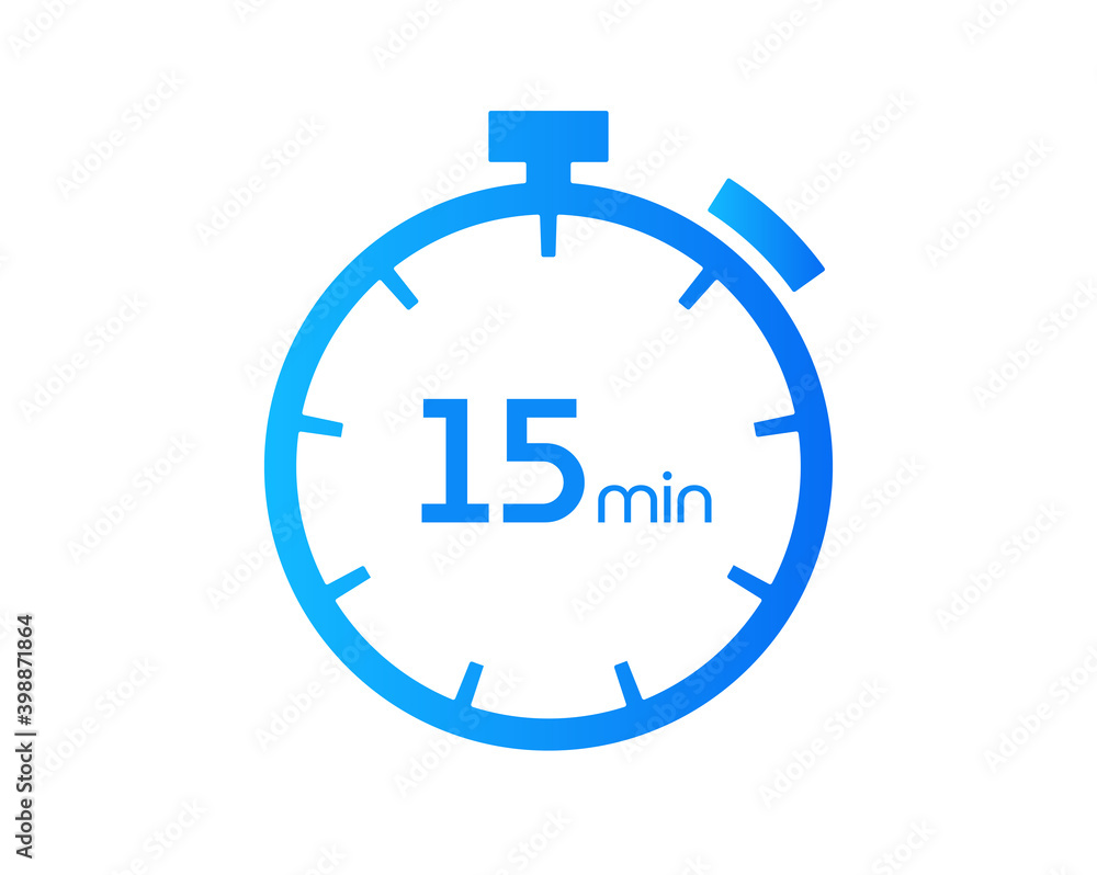 15 Minutes timers Clocks, Timer 15 mins icon, countdown icon. Time measure. Chronometer vector icon isolated on white background 15 Minutes timers Clocks, Timer 15 mins icon, countdown icon. Time measure. Chronometer vector icon isolated on white background