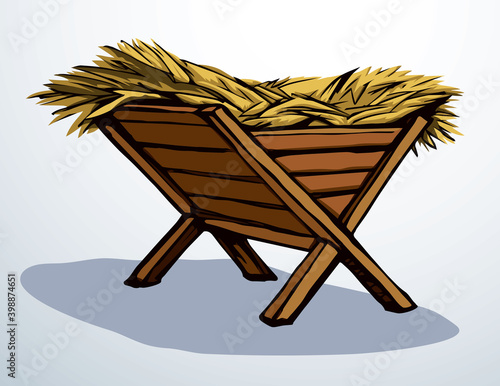 Feeder for livestock. Vector drawing