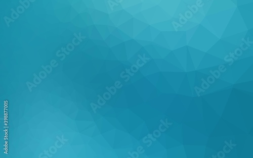 Light BLUE vector triangle mosaic texture. Geometric illustration in Origami style with gradient. Completely new template for your business design.