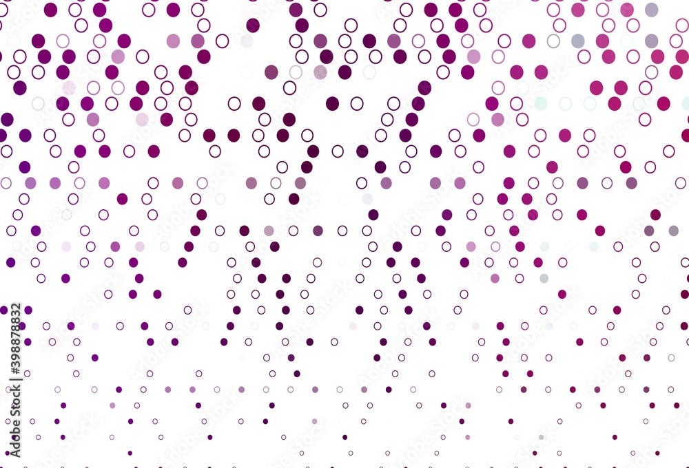 Light Purple vector pattern with spheres.