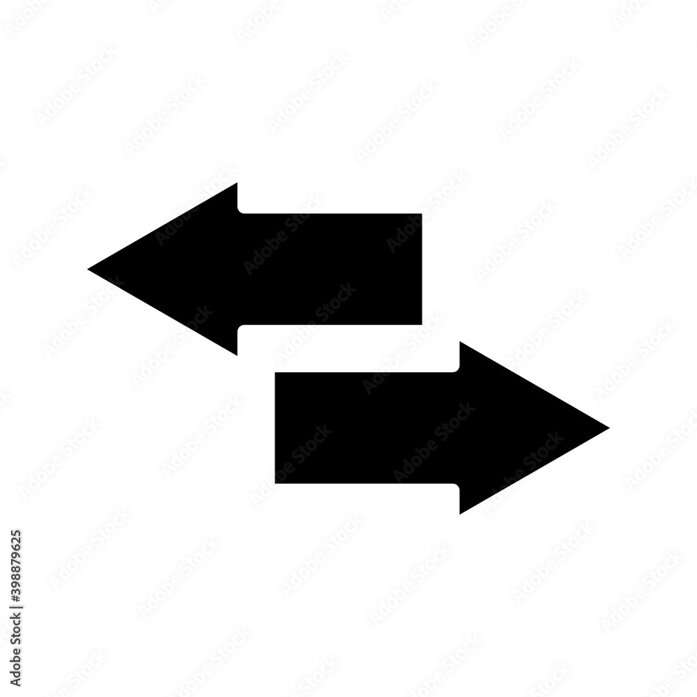 Creative Exchange icon in trendy flat style on white background Creative Exchange icon in trendy flat style on white background