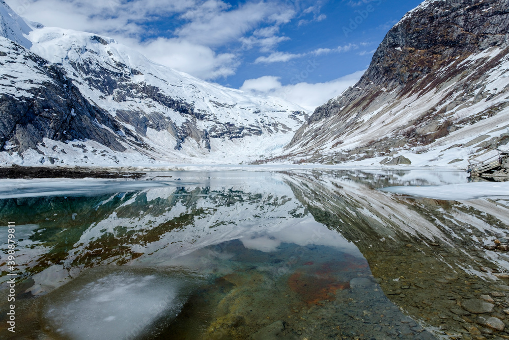 Reflections in a Glacial Lake