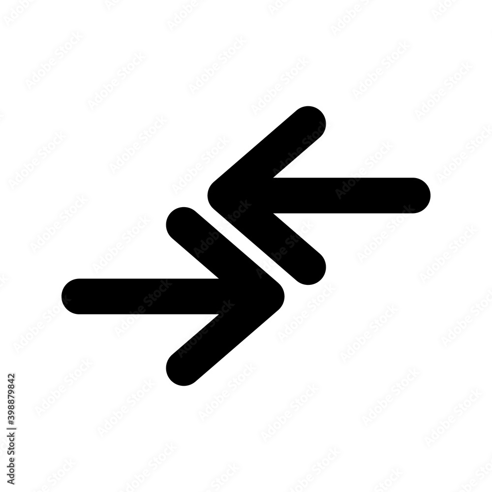 Creative Exchange icon in trendy flat style on white background Creative Exchange icon in trendy flat style on white background
