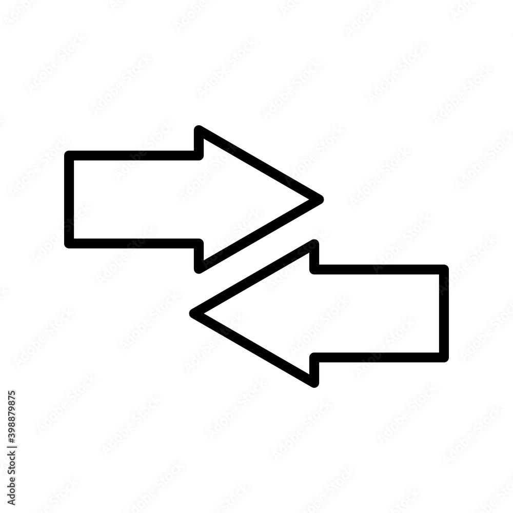 Creative Exchange icon in trendy flat style on white background Creative Exchange icon in trendy flat style on white background