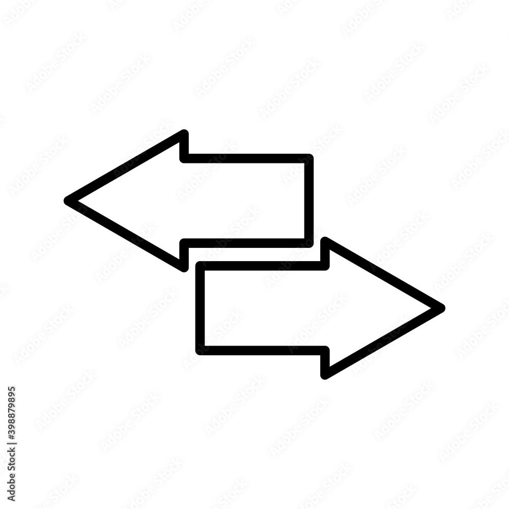 Creative Exchange icon in trendy flat style on white background Creative Exchange icon in trendy flat style on white background