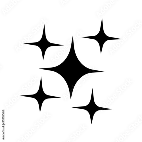 Shine icon, Clean star vector illustration. Color editable on white background