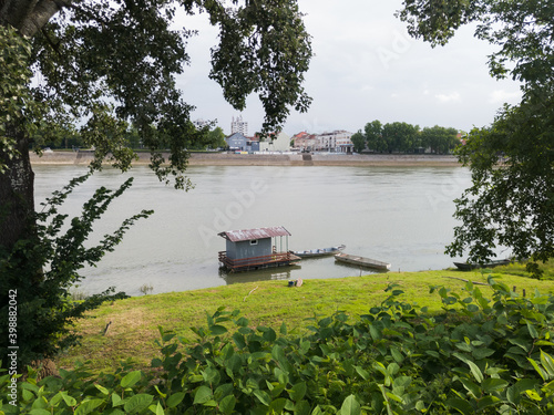 Canvas Print Sava river in Bosanski Brod, Bosnia and Herzegovina