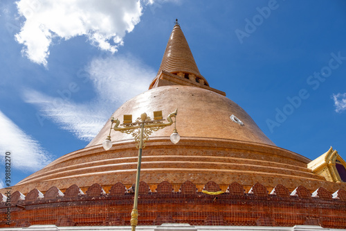 NAKORNPATHOM Prapathom chedi temple  The biggest pagoda in Nakornpathom  Thailand. The most famous destination of nakornpathom.