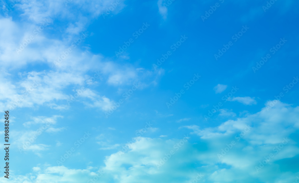 blue sky with beautiful natural white clouds	
