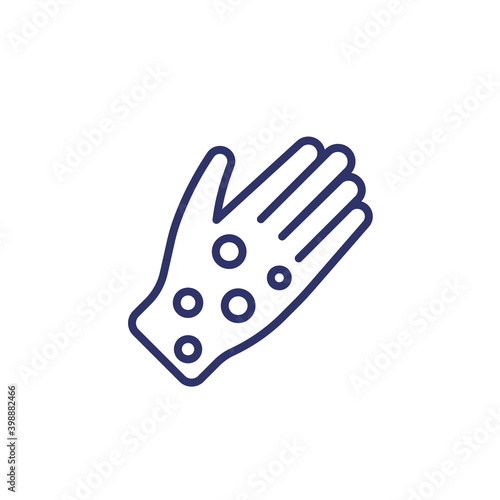 psoriasis, rash line icon, vector