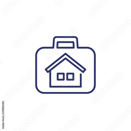real estate portfolio line icon