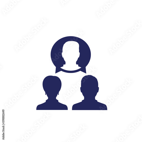 mediator icon with man and woman