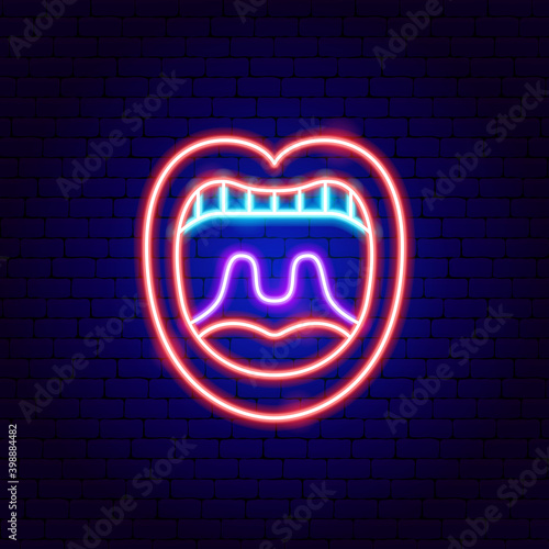 Open Mouth Neon Sign