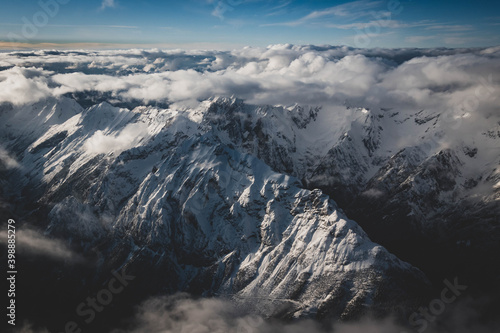 Schnee Berge Alpen Panorama I