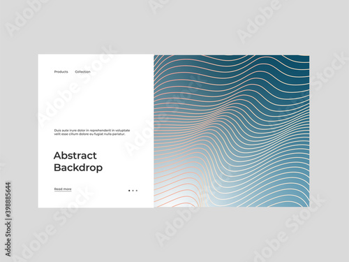 Homepage design. Abstract background illustration. Linear, striped gradient backdrop. Colorful creative stylish texture. Eps10 vector.