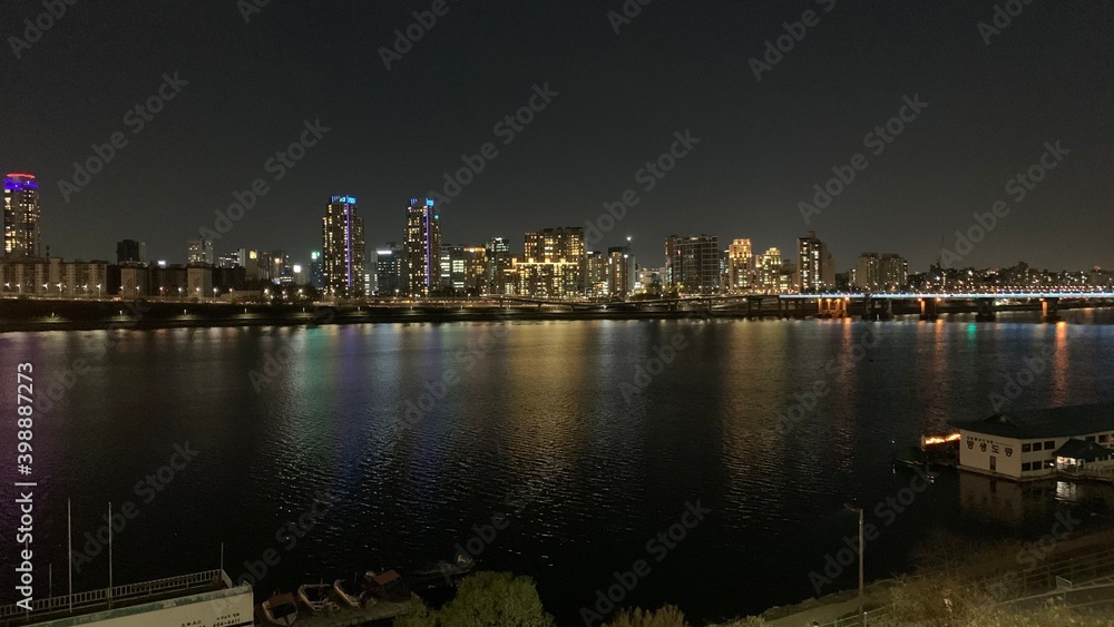 Obraz premium city skyline at night