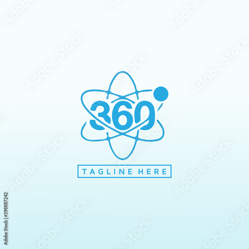 360 degree vector science, 360 vector logo design template idea and inspiration.