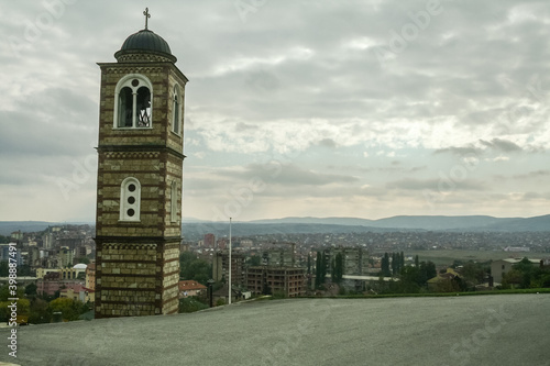 Church of Saint Demetrius in North mitrovica, Kosovo. It is a serbian orthodox church, a symbol of the division between albanians and serbs in the city of Mitrovica photo