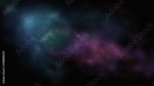 Big color Nebula Galaxy Outer Space stars Digital Universe art illustration.