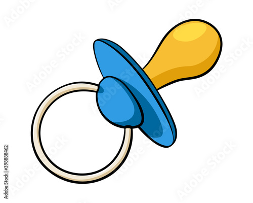 Child Pacifier. Baby Nipple Illustration