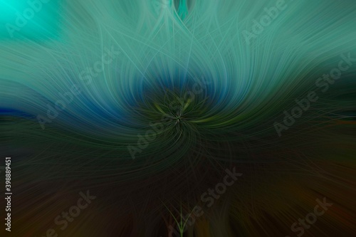 Amazing green and light blue color Twisted Light fibers Abstract Background
