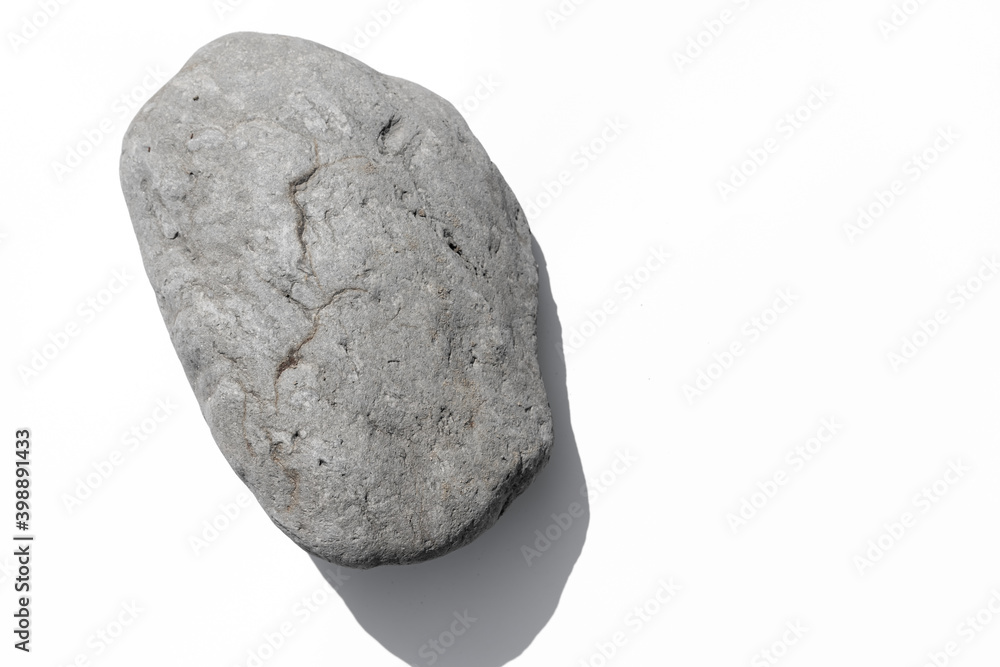 Fototapeta premium Stone on white background as texture