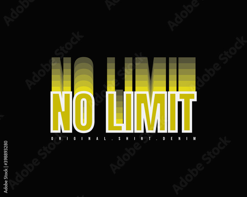 No limit typography. suitable for T-shirts, shirts, hoodies and other clothing designs