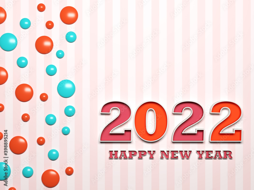 New Year 2022 Creative Design Concept - 3D Rendered Image New Year 2022 Creative Design Concept - 3D Rendered Image