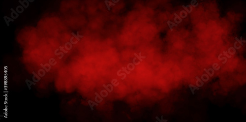 Abstract image of Red smoke or fog in black background.
