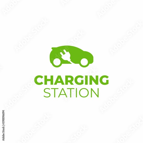 Electrical vehicle charging station symbol icon. Electric car logo sign button. Eco transport. Car energy power charge.