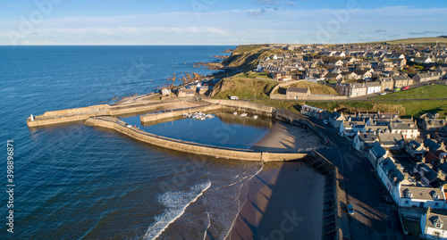 Konstfotografi view of Cullen harbour Moray Firth coast