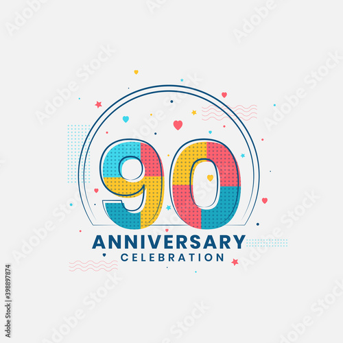 90 Anniversary celebration, Modern 90th Anniversary design