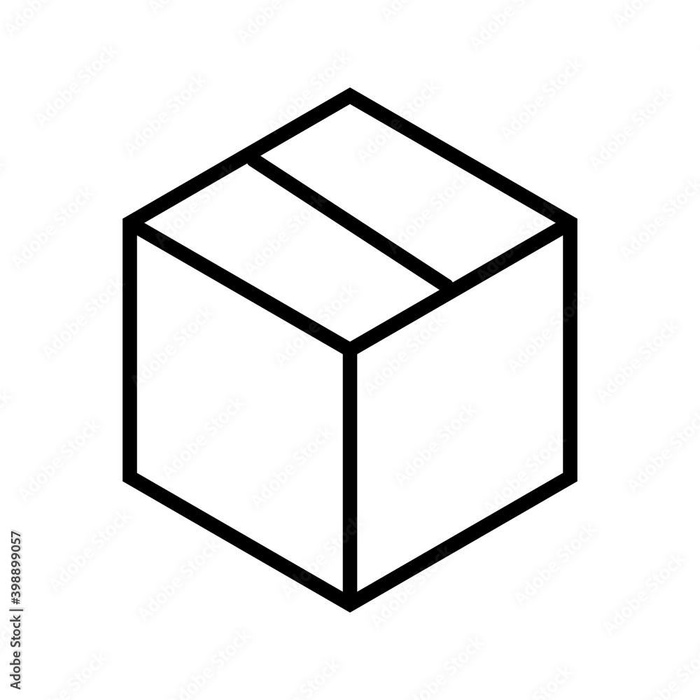 Box icon on white background Box icon on white background