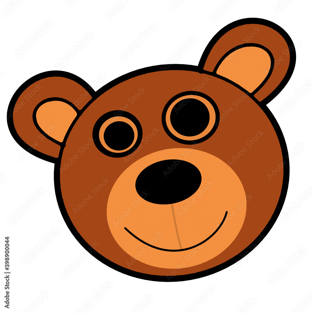 Cartoon illustration of a teddy bear Cartoon illustration of a teddy bear