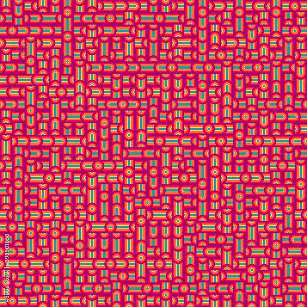 Abstract Geometric Pattern generative computational art illustration