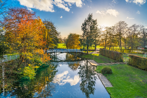 Cherwell river in Oxford city. England  photo