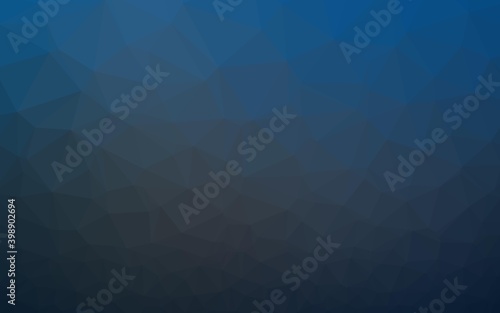 Dark BLUE vector blurry triangle texture. Modern geometrical abstract illustration with gradient. Completely new design for your business.