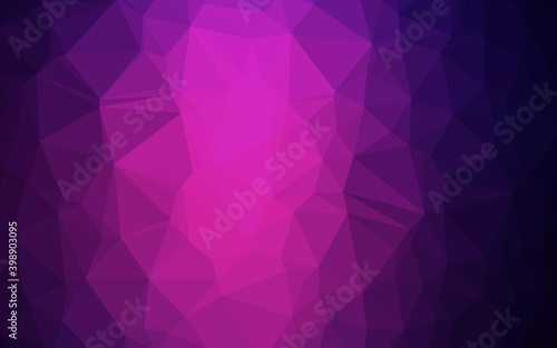 Dark Pink vector abstract mosaic pattern. Colorful illustration in Origami style with gradient. Triangular pattern for your business design.