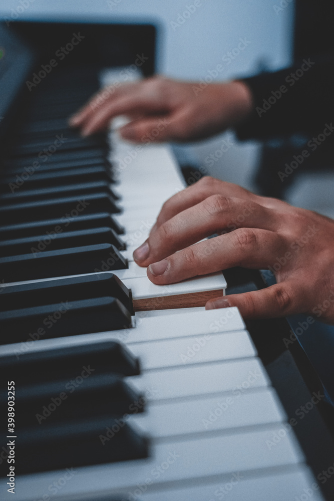 playing the piano